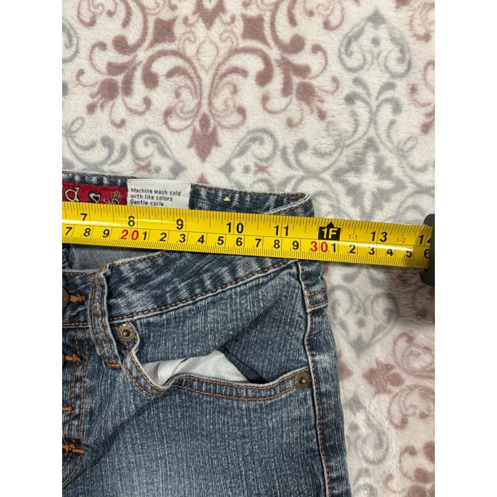 Vintage Mudd Flare Jeans Medium Wash Button Fly Side Slit Y2K Denim Size 10 Reg